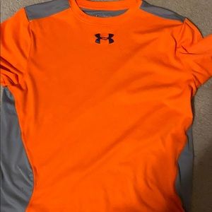 Orange and grey underarmour t-shirt